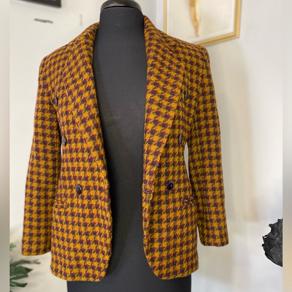 Vintage tweed houndstooth Blazer - Picture 2 of 3